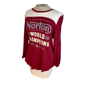 Lucky Brand Norton Retro T Tee Shirt Red S Small